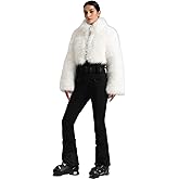 GSOU SNOW Women Ski Suit One Piece Snowsuit Snowboard Faux Fur Collar Slim Jumpsuit Jacket Insulated Windproof Outdoor Winter