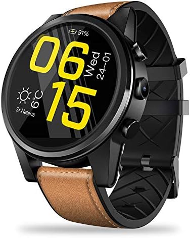 RONDAA Zeblaze Thor 4 PRO 4G SmartWatch 1.6 inch Crystal Display GPS/GLONASS Quad Core 16GB 600mAh Hybrid Leather Straps Smart Watches for Men