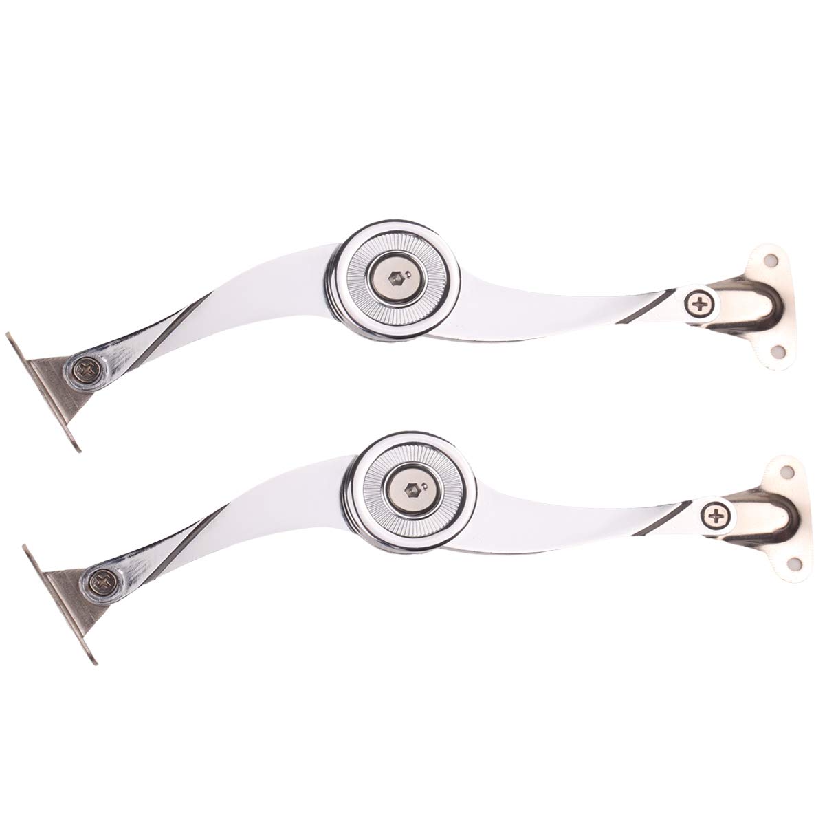 Lid Support Hinge, Tiberham Folding Lid Stay Hinge Buffer Damper for Kitchen Cabinet Door Cupboard Toy Box Lid Lift Up Stay (Pack of 2)