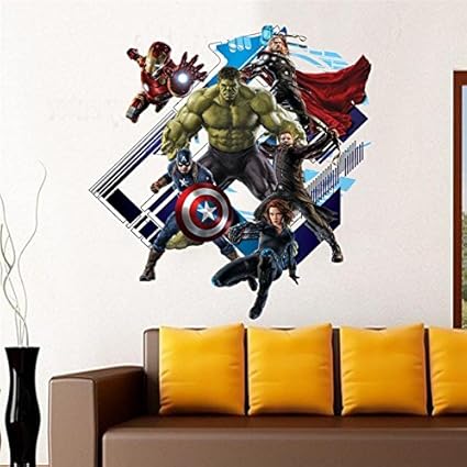 Amazon Com Super Hero The Avengers Wall Stickers Kids Room