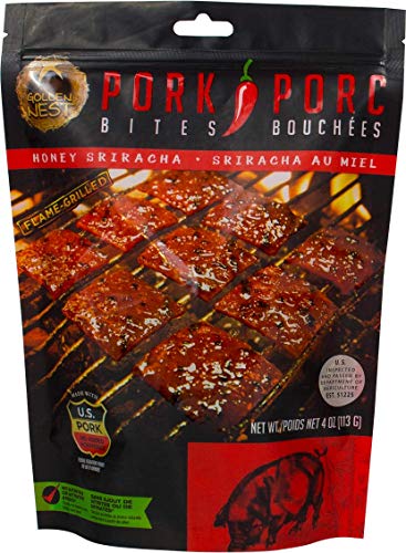 Golden Nest Pork Jerky Bites, Gluten Free, Healthy Homemade Style BBQ Meat From Gourmet USA Pork, Award Winning Premium BakKwa, 4 Ounces (Honey Sriracha) - Thumbnail 5