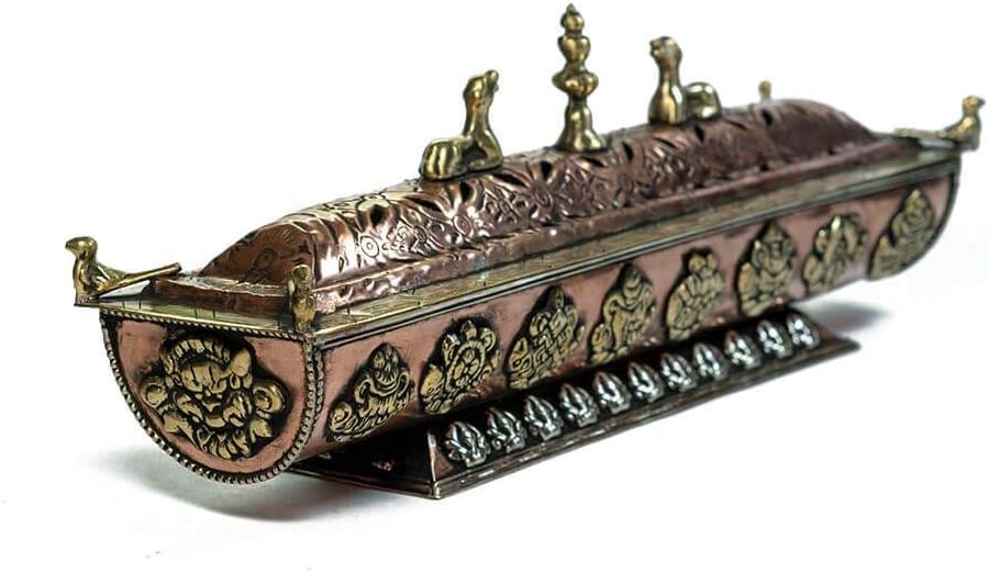 Ojas Yatra Incense Holder Burner - Handmade Incense Stick Holder & Ash Catcher - Ideal for Long Incense & Cone Sticks - Premium Gift Box Included