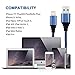 Xcords iPhone Charger, 3 pack 6ft Nylon Braided 8pin Lightning to USB Cable Charging Cord for iPhone 7, 7 Plus, 6s, 6s Plus, 6, 6 Plus, 5 5S, 5C, SE, iPad and iPod(Dark blue) …