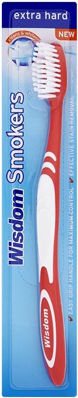 3 x Wisdom Smokers Extra Hard Brush Toothbrush - Oral Hygiene Care view 2