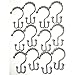 Freetophome Stainless Steel Double Shower Curtain Hooks, Polished Chrome, Rustproof, Bathroom Hooks for Curtain Rod, Set of 12