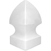 Jake Sales 5in White Vinyl New England Post Cap for Vinyl,PVC,Plastic Fence | Fits 5in x 5in Vinyl/PVC/Plastic Fence Posts, Extends 7/8in Down Post for Secure Fit, Resin-Free to Resist Fading/Yellowing