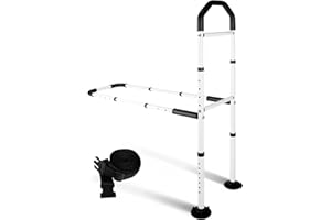 REGMICS Bed Rails for Elderly Adults Safety - Safety Bed Handle with Leg, Medical Adjustable Bed Assist Rail,Adjustable Bed Cane with Non-Slip Ergonomic Handle,Bed Assist Rails for Seniors Hold up to 350 Lbs