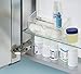 mDesign Compact Plastic Bathroom Organizer Storage Center with 1 Compartment and 1 Drawer for Organizing Contacts, Glasses, Dental Floss, Tweezers, Vitamins, Medicine - Clear