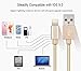 Alanda Braided Lightning Cable, 2pack 10ft Nylon Braided Extra Long Lightning USB Charging Cable for iPhone 6s 6s Plus 6 Plus SE 6 5s 5c 5 iPad Mini Air 5 and iPod Compatible with iOS - Gold