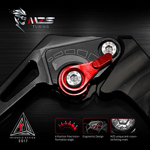 MZS Short Levers Brake Clutch Adjustment Black Compatible with Bobber