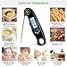 Rophie Digital Instant Read Food Thermometer Cooking Thermometer Meat Thermometer Kitchen Thermometer with Backlit LCD /Folding Probe for Easter, BBQ, Oven, Grill，Kitchen Candy, Meat Cooking (Black)