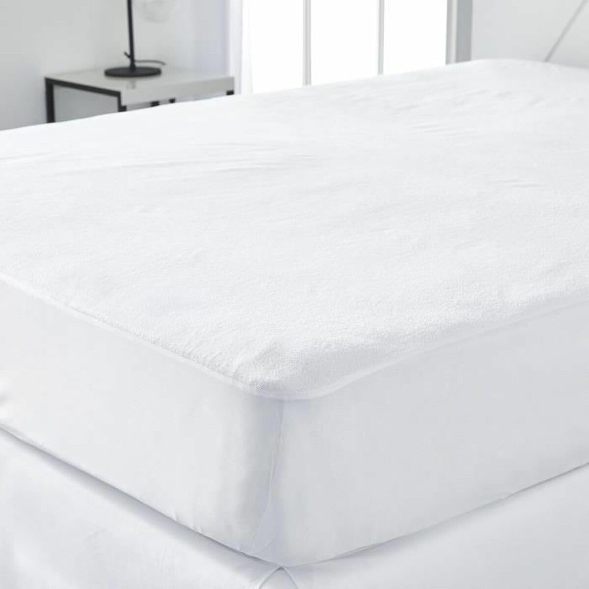 TODAY Waterproof Mattress Protector 160/200 Summer/Winter, Cotton, White