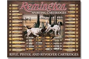 Remington Sporting Cartridges Metal Sign Hunting Bullet Board Rifle Pistol Case