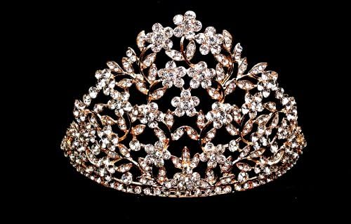 iPhashon Giant Golden Crown Tiara Headpiece A1B