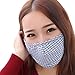 Unisex Adult's Fashion 3 Pcs Grid Anti Dust Antivirus Bacteria 3D Comfort Cotton Blend&Activated Carbon Earloop Gauze Mask PM2.5 Protective Mouth Face Muffle Warm Mask Respirator