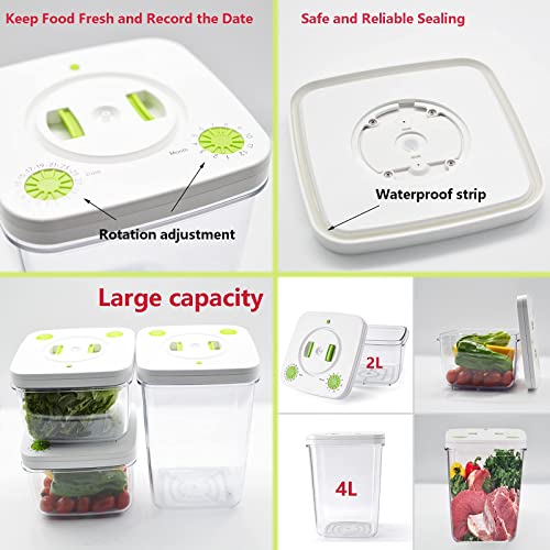 Vacuum Seal Food Storage Container Set，Vacuum Sealer Containers with