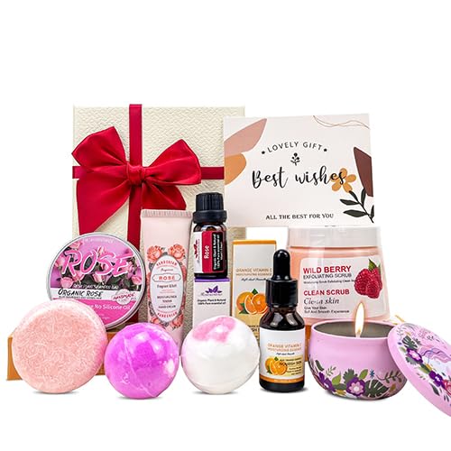 Pamper Gifts for Women Birthday, Get Well Soon Hamper Set, Self Care Thank You Gift Basket, Bath Set Care Package for Her, Ladies Spa Gift Set For Mum Sister Best Friend, Mothers Day Present