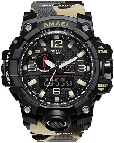 Wrist Watch for Men Under 10❤SMAEL Mens Sports Multi-Function Waterproof LED Digital Quartz Wrist Watch 1545