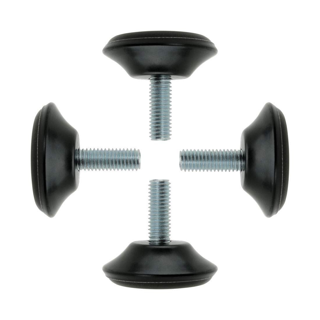 sourcingmap M8 x 25 x 40mm Screw on Furniture Glide Leveling Feet Floor Protector Pad Adjuster for Cabinet Chair Leg 4 Pack