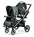 Peg Perego Pop-Up Seat for Triplette Stroller - Compatible with The Triplette, Duette, and Team Strollers - Made in Italy - Onyx
