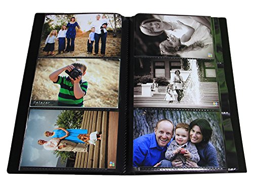 Photo Album / Portfolio for 4 x 6 Inch Photos with Protective Poly Case Space Saver (Holds 300 Photos)