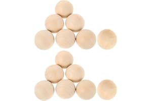 Garneck 15 PC Hardwood Swedish Stickhandling Balls No-Bounce Floor Hockey Training Equipment for Precise