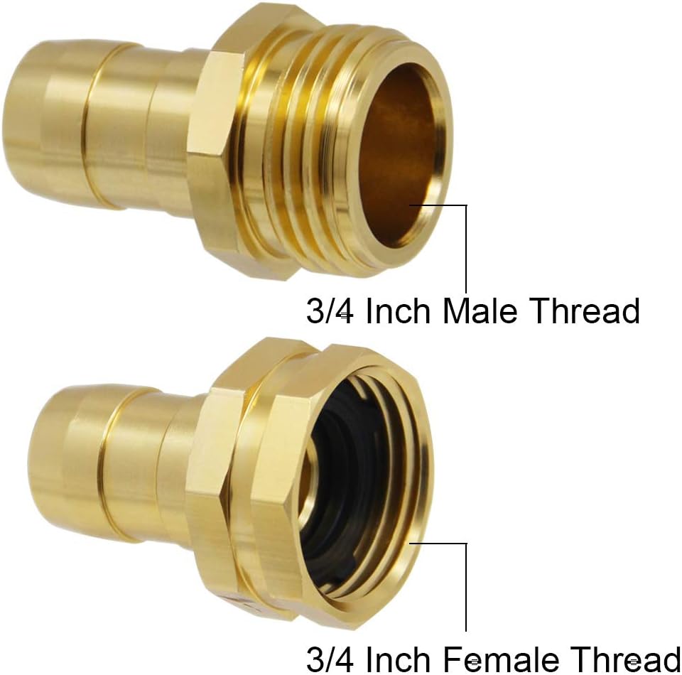 Twinkle Star Garden Hose Repair Connector with Clamps, Male and Female Garden Hose Fittings, 3 Set : Garden & Outdoor