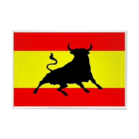 CafePress - Español Bull bandera - Imán rectangular imán, 2
