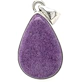 Natural Variscite in Purpurite 925 Solid Sterling Silver Pendant 30mm