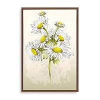 Framed Canvas Wall Art Simple Colorful Flowers Canvas Prints Home Artwork Decoration for Living Room,Bedroom - 16x24 inches