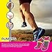 Compression Running Socks, Reinforced Arch Support, pressure dispersing heal, enhanced stability of ankles, Ideal for running, cycling, any type of sports,Fuchsia,M-L - Men 6-8/ Women 5-9
