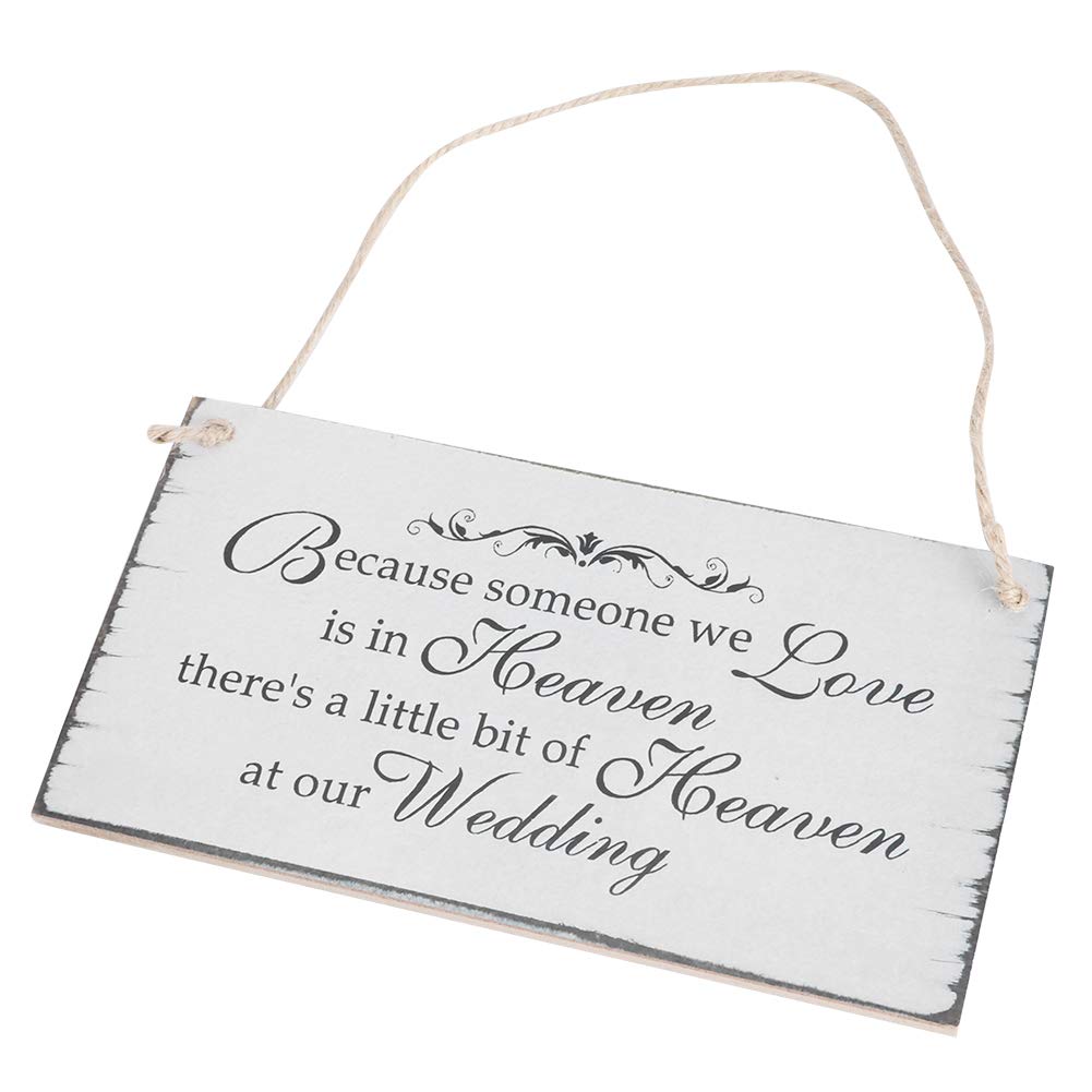 Wooden Hanging Wall Signs, Wooden Wedding Plaques Wood Sign with Rope Decorative Hanging Sign for Door