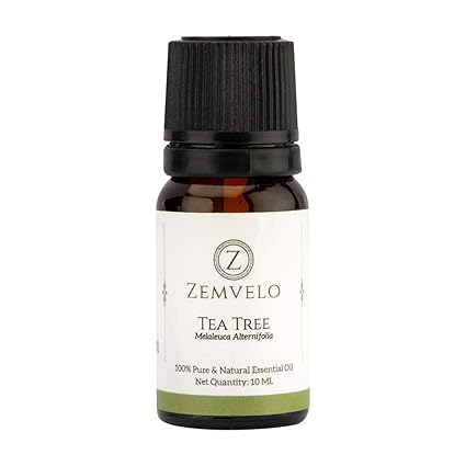 Zemvelo Care Australian Tea Tree Essential Oil for Skin, Acne, Hair, Diffusers and Aromatherapy, 100% Pure, Natural, Therapeutic Grade, 10 ml
