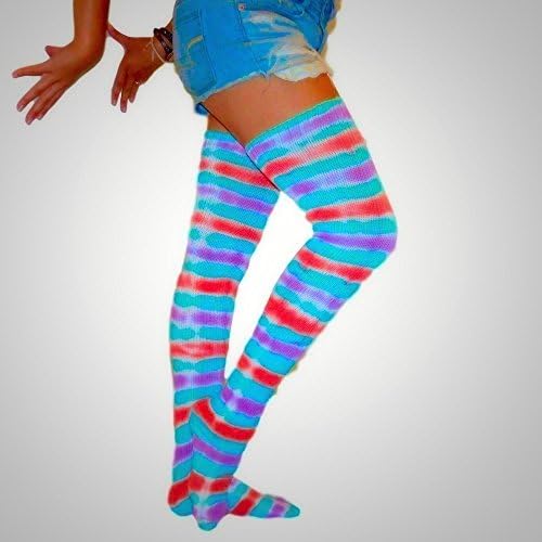 Tie Dye Thigh High Socks