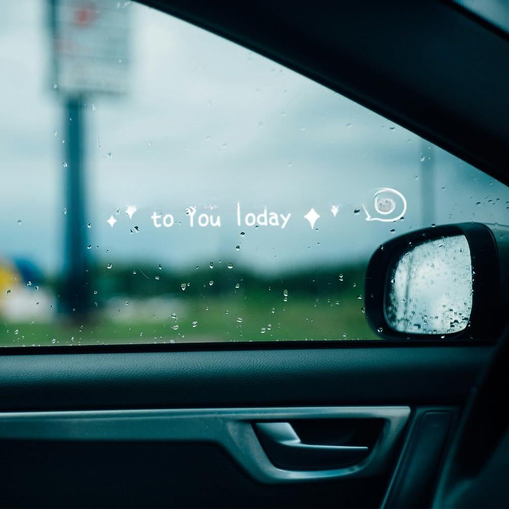 PLIGREAT 2 Sheets I Hope Something Good Happens to You Today Mirror Decals Positive White Smiley Face Car Decal for Car Glass Window Woman Bedroom Bathroom Dressing Room Vanity Mirror Decorative