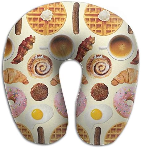 Grilled Cheese Comfortable Lightweight Neck Pillow Travelmate Memory Foam U-SHAPE For Person Car 100% Polyester