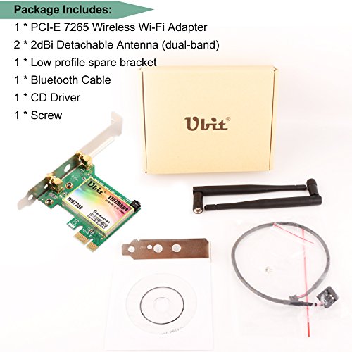 Wireless Network Card, Ubit Wireless WiFi Dual Band Gigabit Adapter, 867Mbps 2.4Ghz-300Mbps/5Ghz-867Mbps with High-gain Antenna Bluetooth 4.0 PCI-E Wireless WiFi Network Adapter - Thumbnail 6