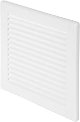 Awenta Plastic Air Vent Grille Cover 150x150mm White with Insect Grid view 1
