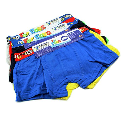 Dimore 6 Pack Kid Boxer Briefs Pure Color Soccer Underwear