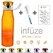 Real Zeal Fruit Infuser Flip-Top BPA Free Water Bottle with Unique Fruit Chamber and Integrated Juicer, 24 oz - Orange