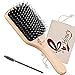 Hair Brush Boar Bristle Detangler Hair Brush and Wide Tooth Comb Set for Curly Thick Long Dry Wet Hair,Wooden Paddle Detangle Hair Brushes for Women Men Kids Detangling Smoothing Hair Adding Shine …
