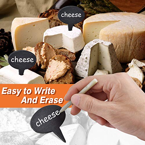 Cheese Markers for Charcuterie Board, Set of 18PCS Slate Cheese Labels
