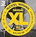 D'Addario EXL125-3D Nickel Wound Electric Guitar Strings, Super Light Top/Regular Bottom, 9-46, 3 Sets