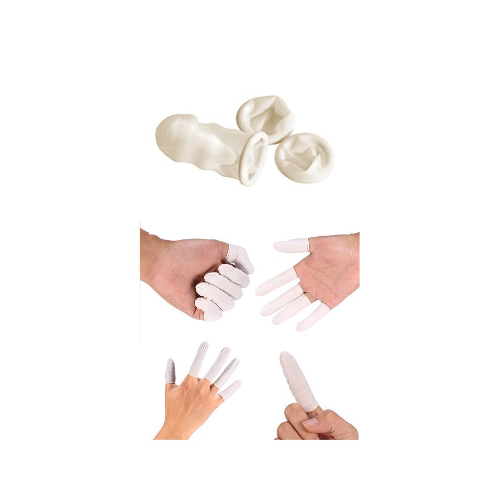 Natural Latex Rubber fingercots Watchmaker Size M 100pcs