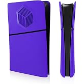 XinGeeek Faceplate Cover for PS5 Slim Digital Edition Faceplates with Cooling Vents Hard Shockproof Face Plate Cover Anti-Scratch Dustproof Protective ABS Case (Purple)