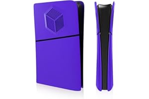 XinGeeek Faceplate Cover for PS5 Slim Digital Edition Faceplates with Cooling Vents Hard Shockproof Face Plate Cover Anti-Scratch Dustproof Protective ABS Case (Purple)