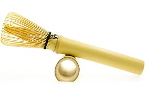 ZENRC Long Handle Bamboo Matcha Whisk (Chasen) for Cups and Mugs The Authentic Way to Make a Cup of Traditional Matcha at home, Handcrafted Japanese Matcha Whisk (Golden Bamboo) …