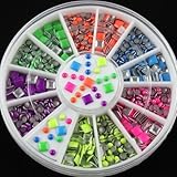 Vip Beauty Shop New 2 Styles 6 Colors Neon Stud Rhinestone Fushion Nail Art DIY