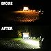 Willpower 10PCS 4 inch 48W Spuare Flood Beam 4800LM LED Work Light Bar for 4x4 off road tractor jeep Cabin SUV ATV UTV 4WD Car Boat 10-30V Wateproof 6000K