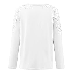 Women's Plus Size Long Sleeve Shirts Lace Hollow